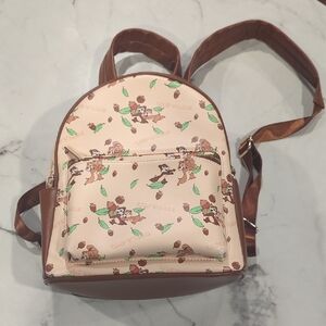 Danielle Nicole Chip 'n' Dale Cream and Brown Backpack